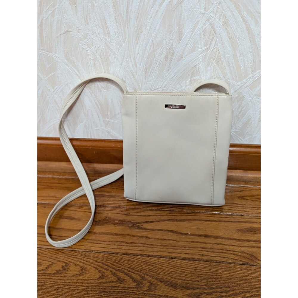 Nine West Medium Crossbody Bag Nylon Ivory Colored Purse Handbag